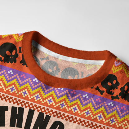 Purplehecate Everything Is Fine Ugly Halloween Sweatshirts
