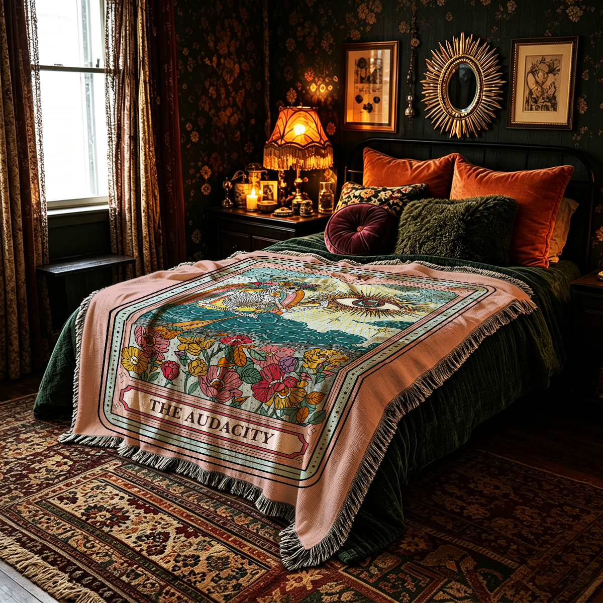 Purplehecate The Audacity Tarot Woven Tapestry Blanket