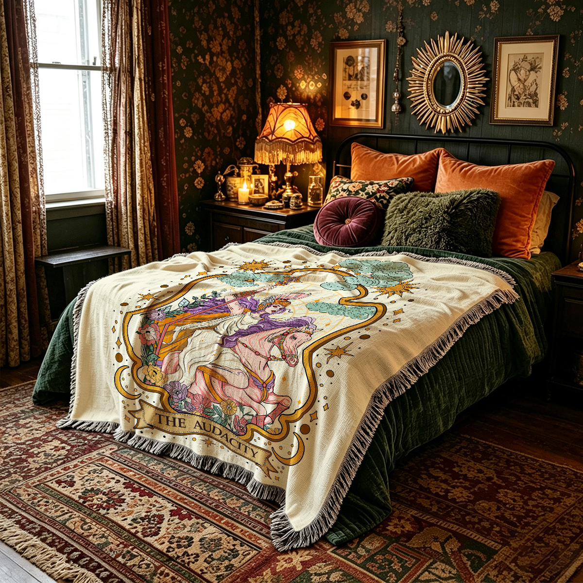 [Copy]Purplehecate The High Priestess Goddess Woven Tapestry Blanket