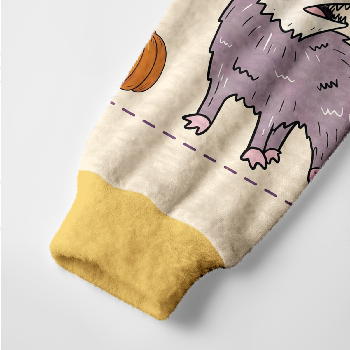 Purplehecate Pumpkin Night Possum Family Ugly Cardigan Sweaters