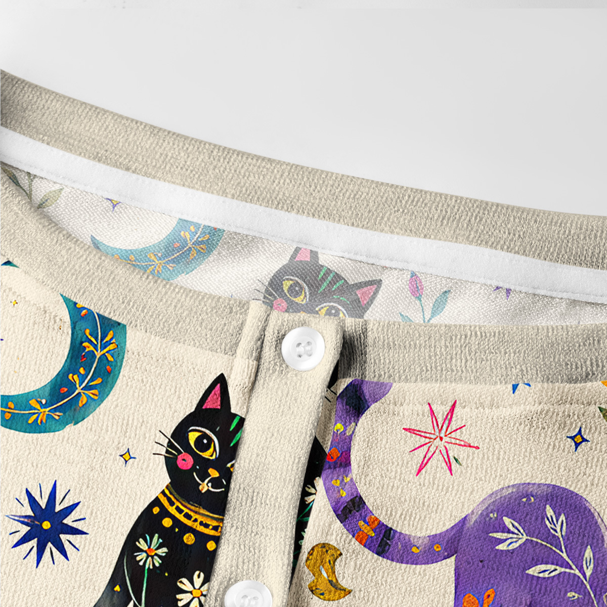 Purplehecate Rainbow Magic Cats Knit Cardigan