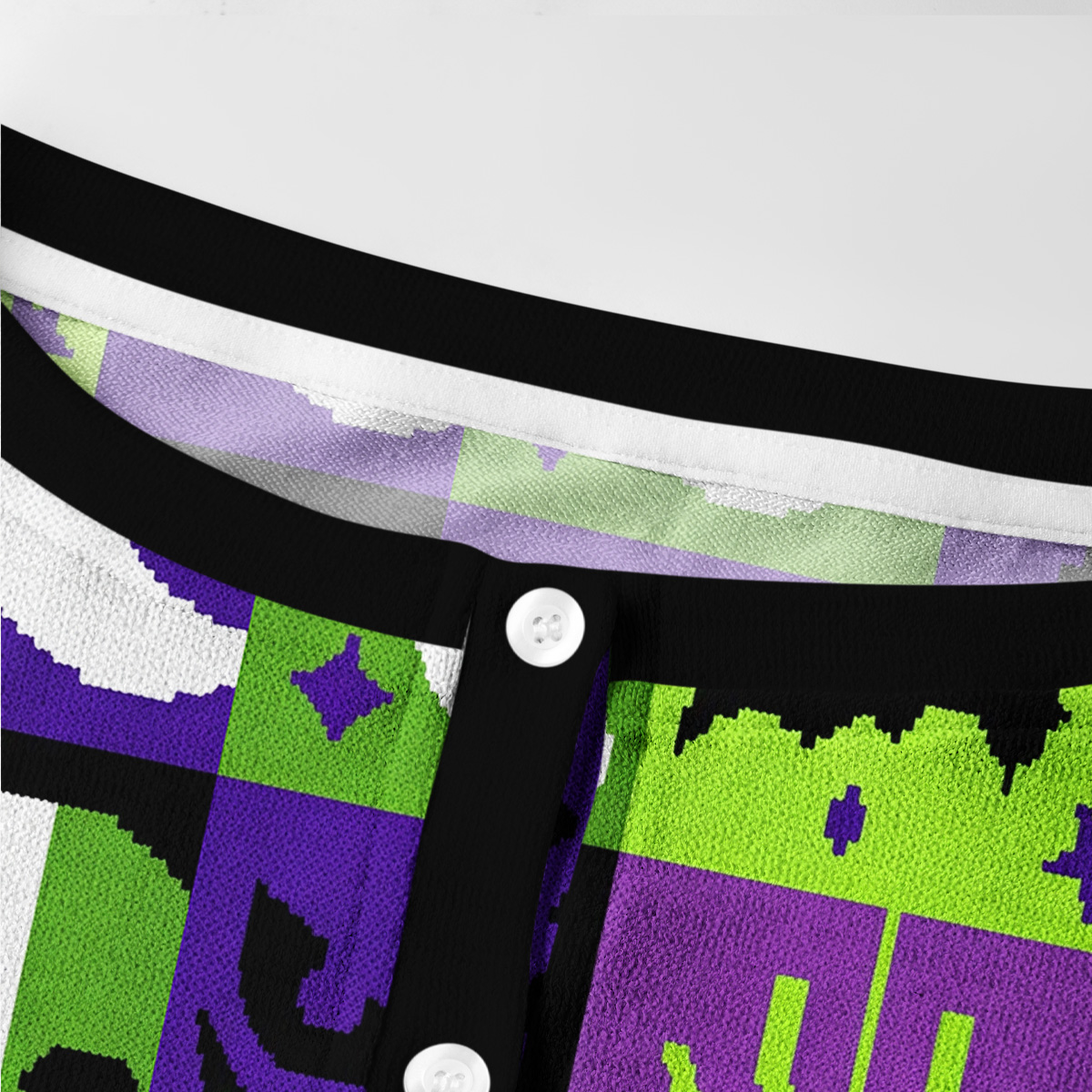 Purplehecate Spooky Patchwork Halloween Knit Cardigan