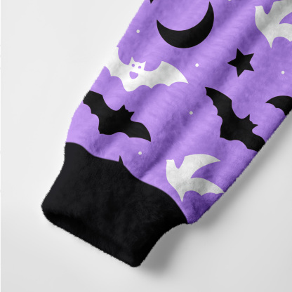 Purplehecate Moonlit Bats Ugly Cardigan Sweaters