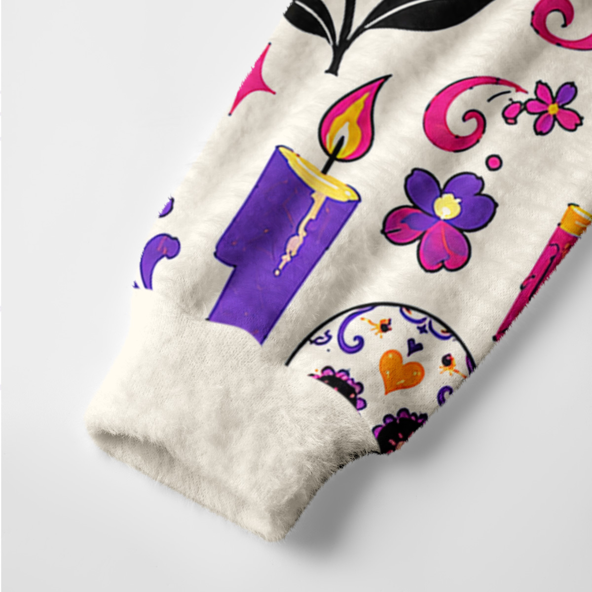 Purplehecate Day of the Dead Cat Ugly Cardigan Sweaters