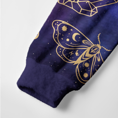 Purplehecate Celestial Sun & Moon Mystic Galaxy Ugly Cardigan Sweaters