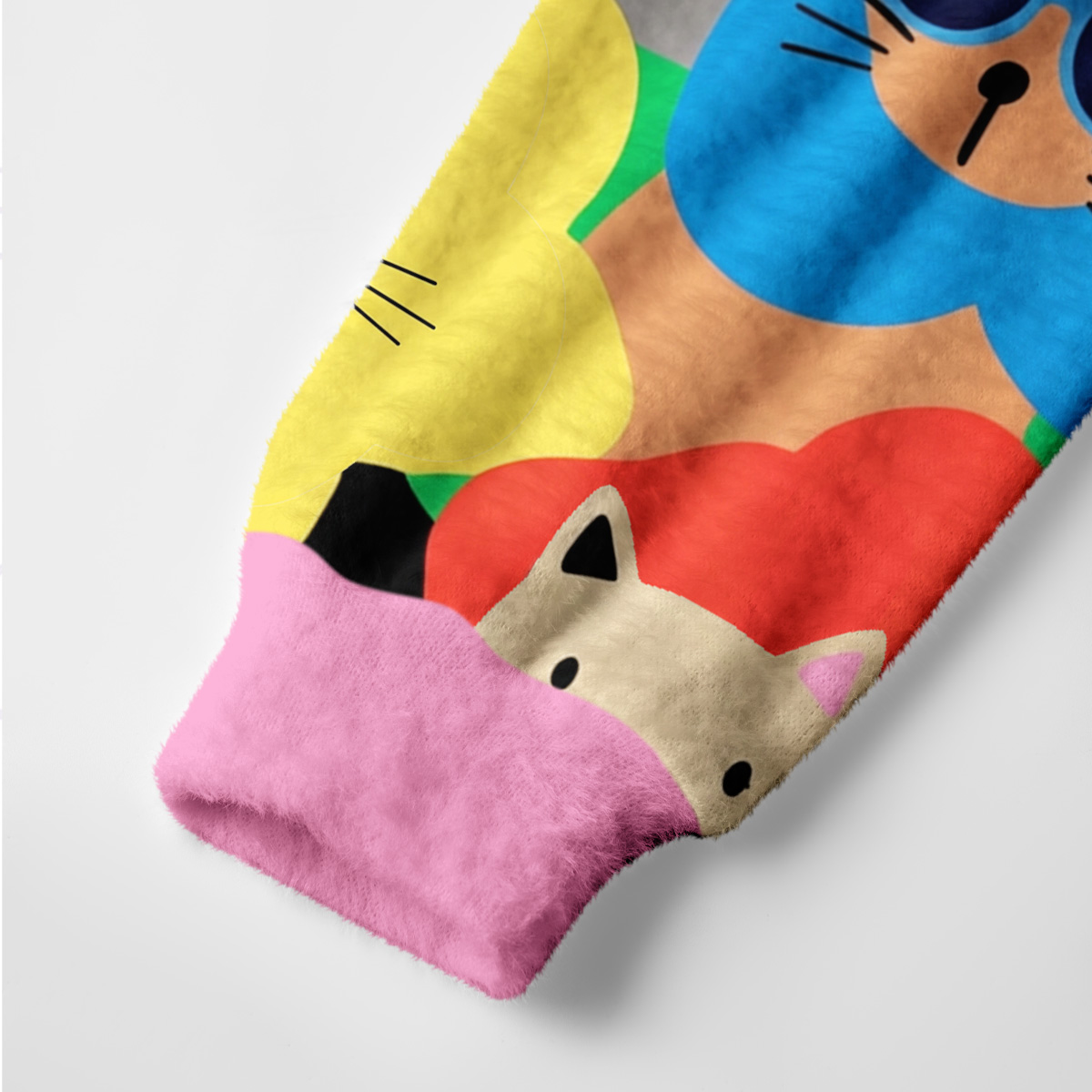 Purplehecate Rainbow Cat Faces Garden Ugly Cardigan Sweaters