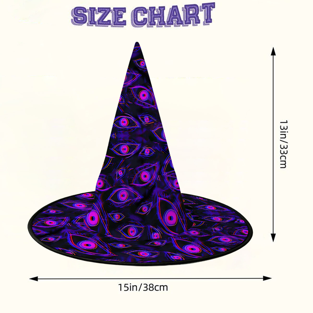 Purplehecate Glitch Vision Witch Hat