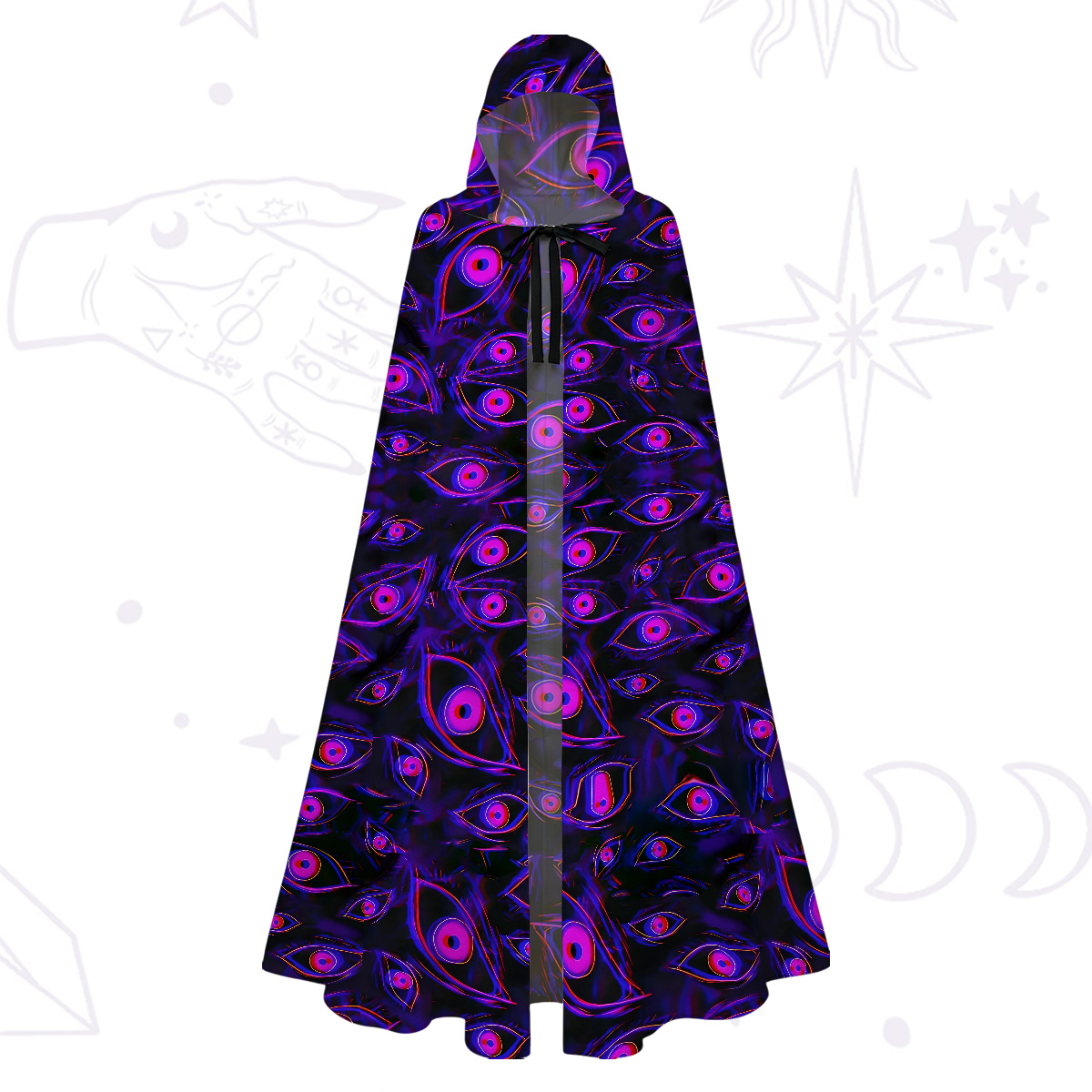 Purplehecate Glitch Vision Hooded Cloak