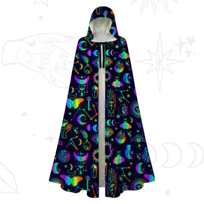 Purplehecate Blacklight Butterfly Hooded Cloak