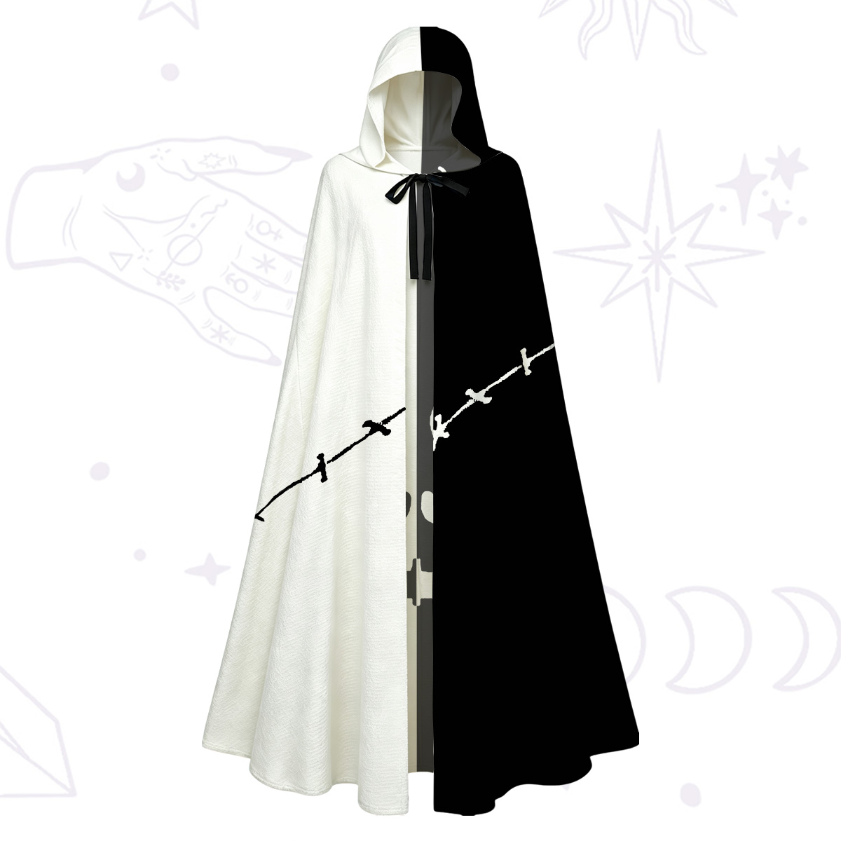 Purplehecate Grim Skeleton King Hooded Cloak
