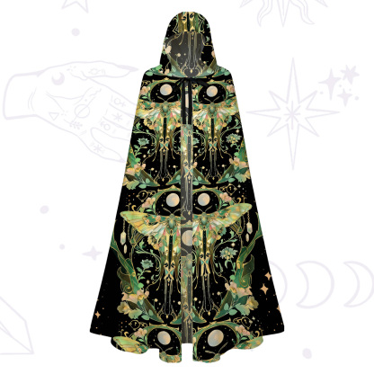 Purplehecate Moon Moth Rave Hooded Cloak