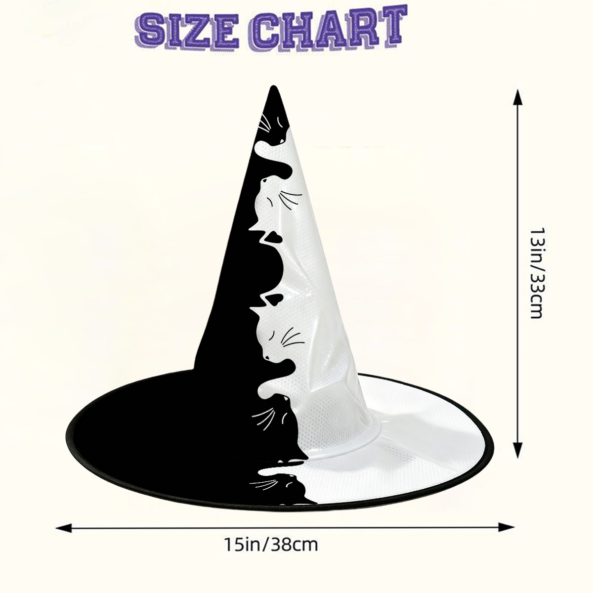 Purplehecate Yin Yang Cat Lover Witch Hat