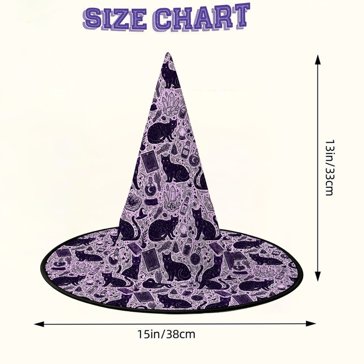 Purplehecate Midnight Black Cat Witch Potion Witch Hat