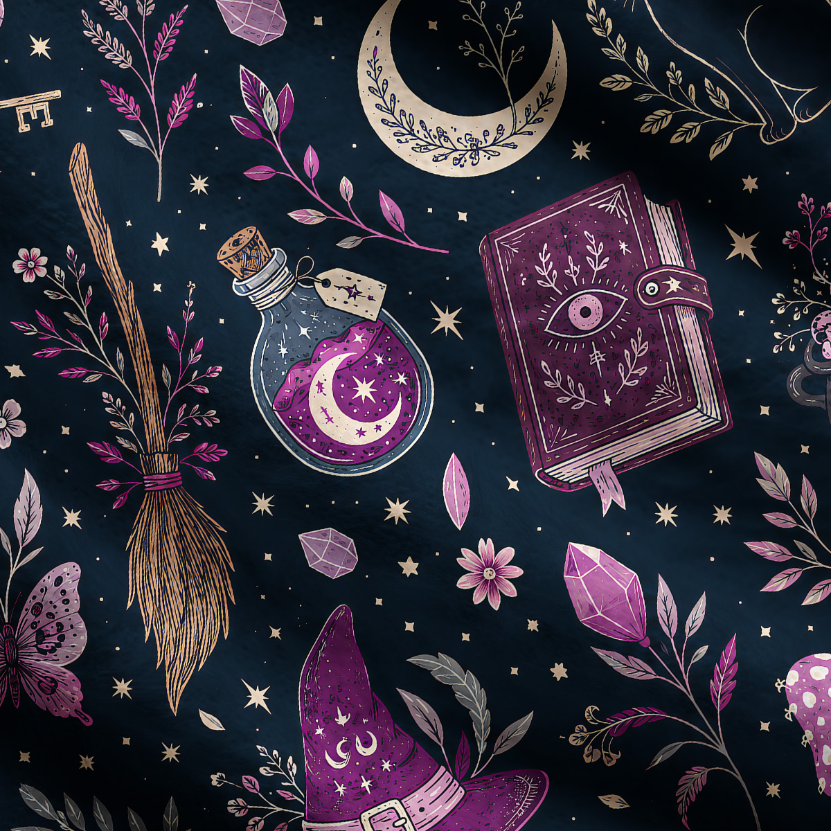 Purplehecate Witchcraft Spellbook One Shoulder Sweaters