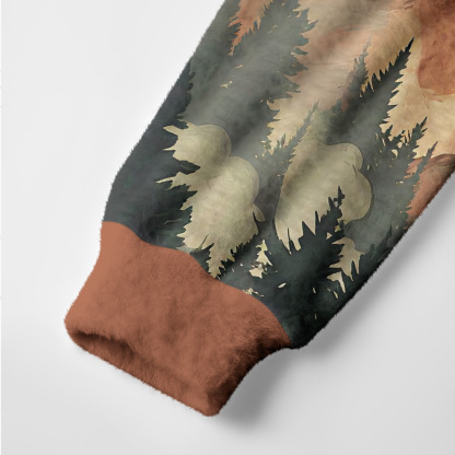 Purplehecate Mystic Sunset Forest Dragon Ugly Cardigan Sweaters