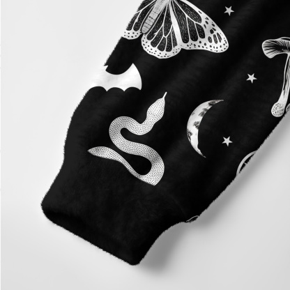 Purplehecate Occult Moth & Serpent Ugly Cardigan Sweaters