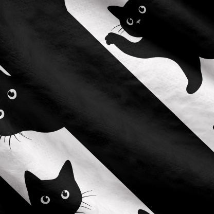 Purplehecate Peekaboo Cats Cardigan Sweaters