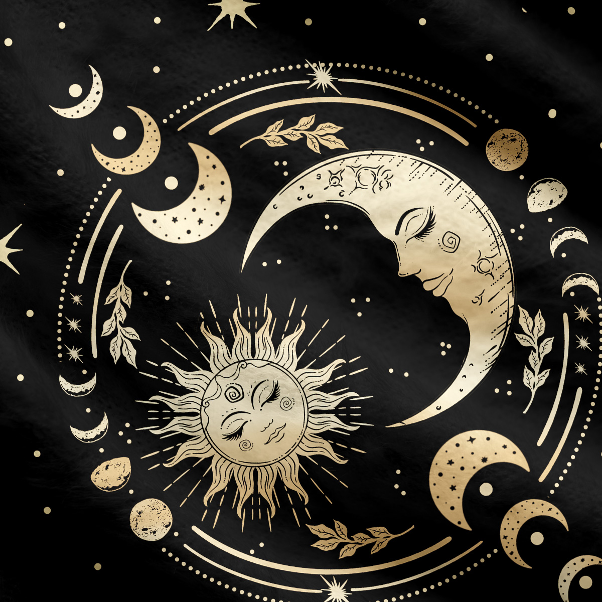 Purplehecate Celestial Sun and Moon Cardigan Sweaters