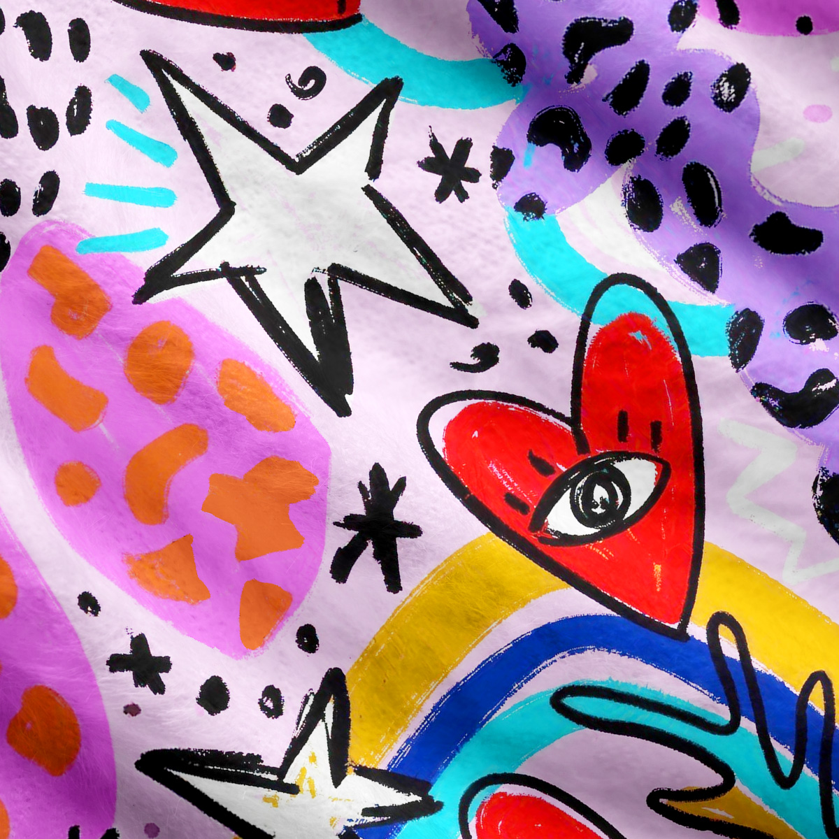 Purplehecate Cosmic Love Eyes Graffiti Cardigan Sweaters