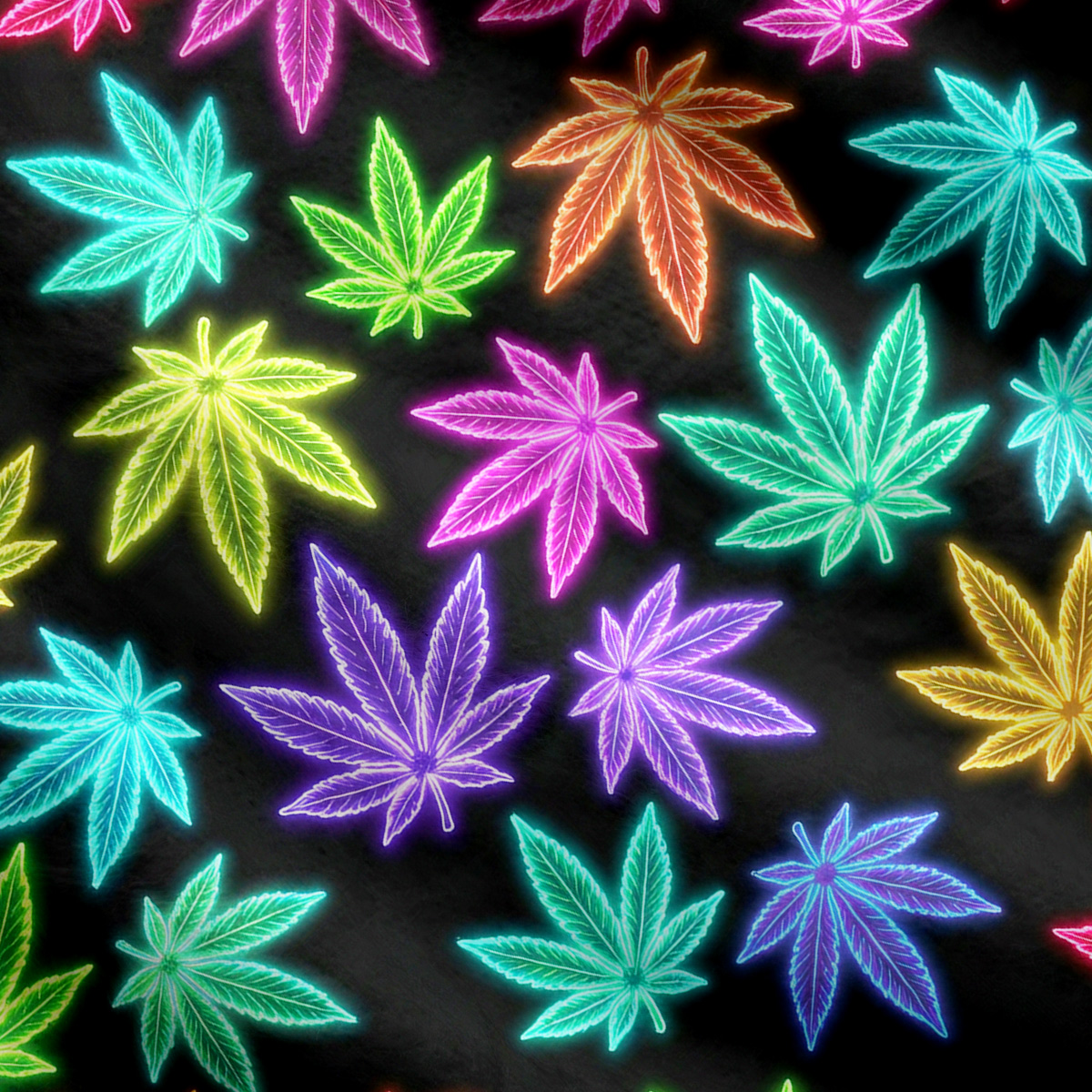 Purplehecate Trippy Weed Cardigan Sweaters