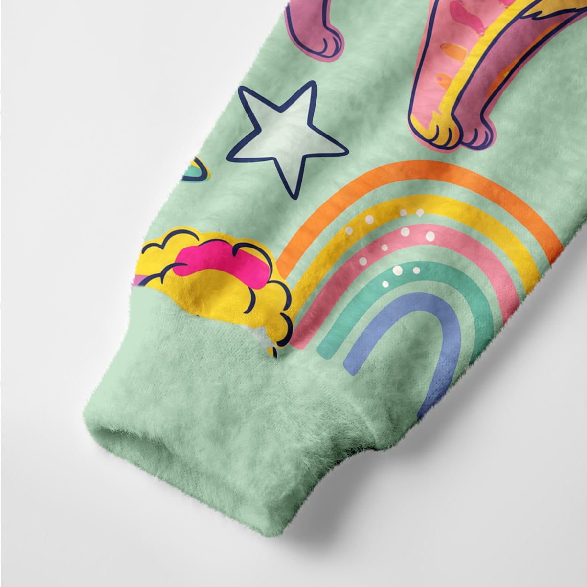 Purplehecate Starry Rainbow Kitty Parade Ugly Cardigan Sweaters