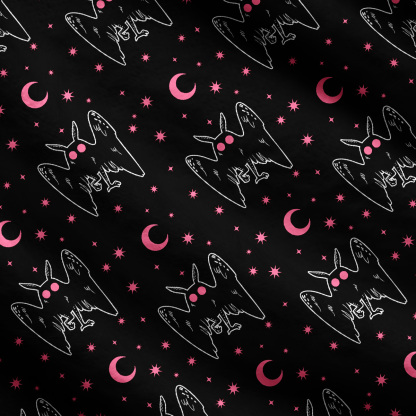 Purplehecate Witchy Mothman Night One Shoulder Sweaters