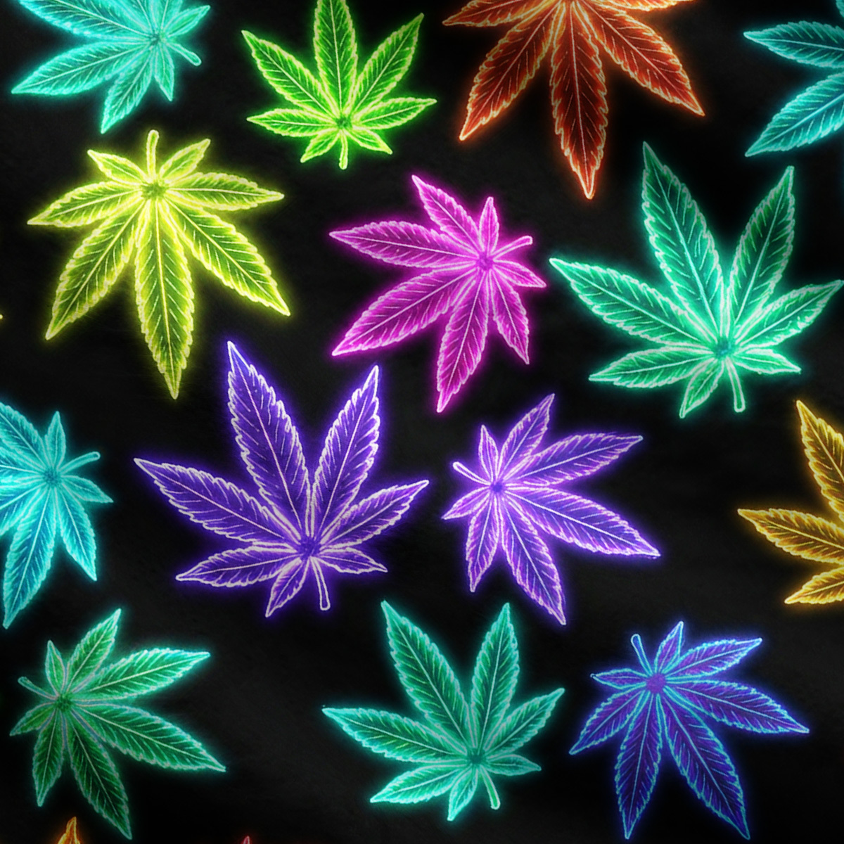 Purplehecate Trippy Weed One Shoulder Sweaters