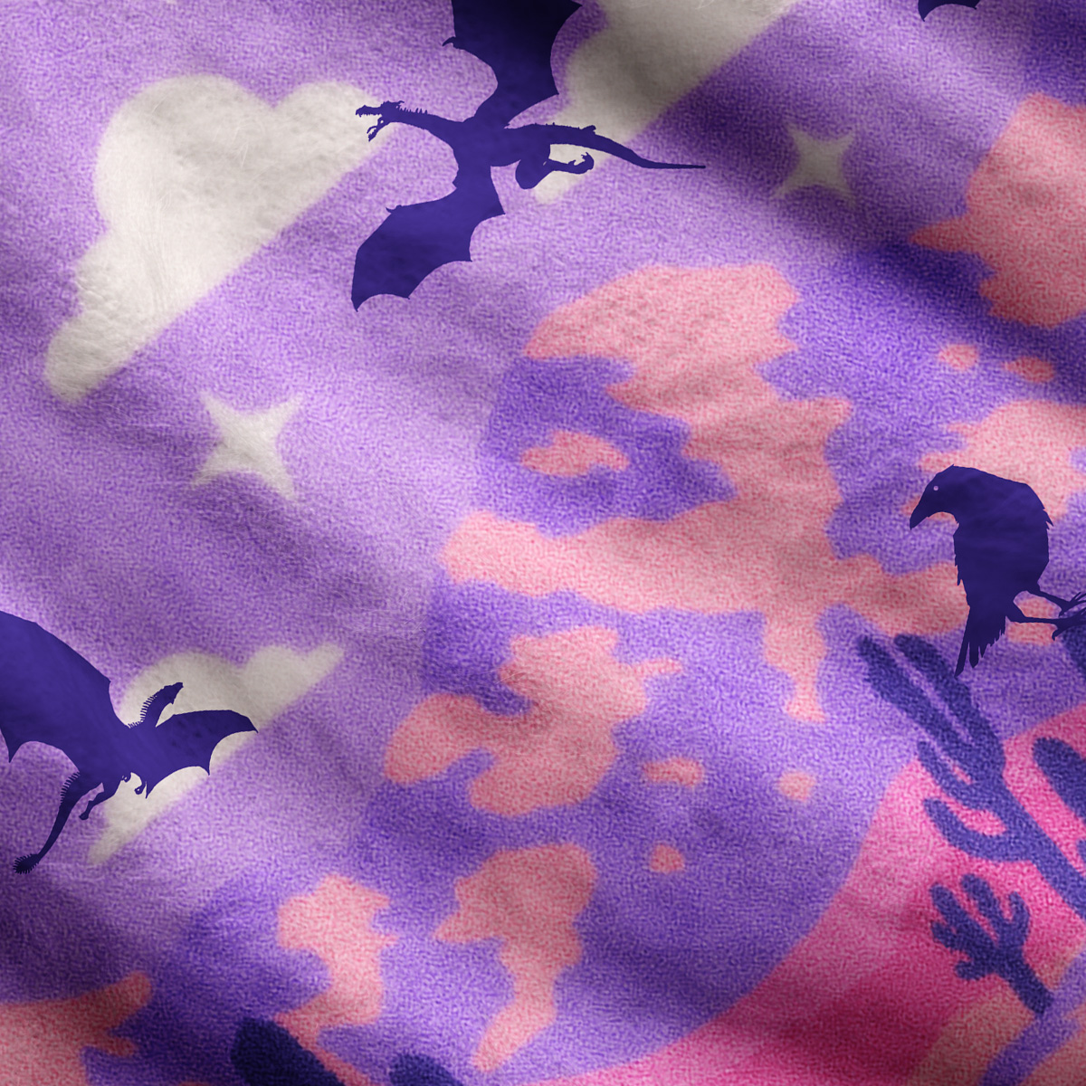 Purplehecate Mystic Desert Dragons One Shoulder Sweaters