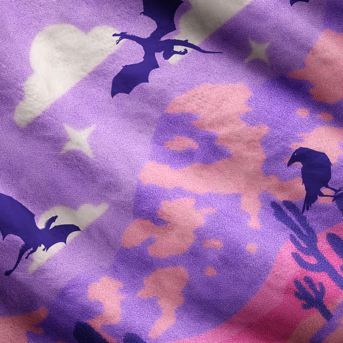 Purplehecate Mystic Desert Dragons One Shoulder Sweaters