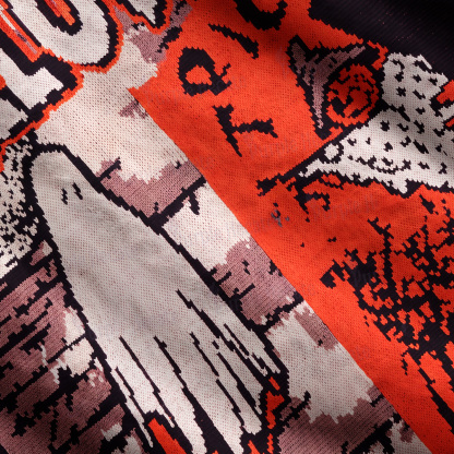 Purplehecate Pumpkin Orange Ghost One Shoulder Sweaters