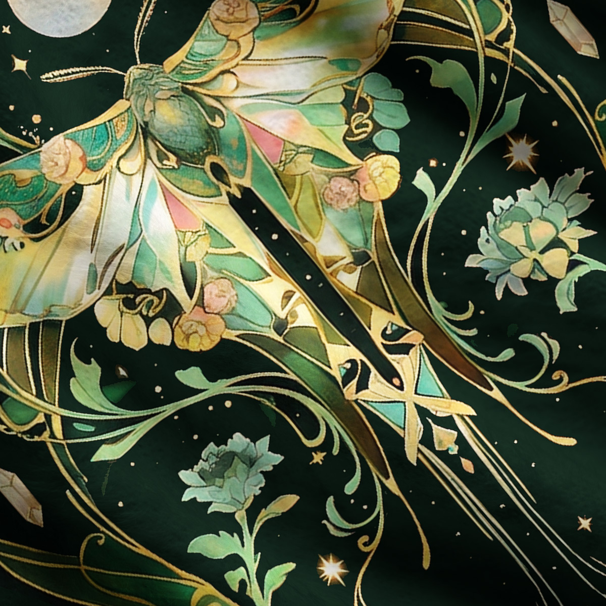 Purplehecate Moon Moth Rave One Shoulder Sweaters