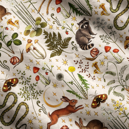 Purplehecate Enchanted Forest Animals One Shoulder Sweaters