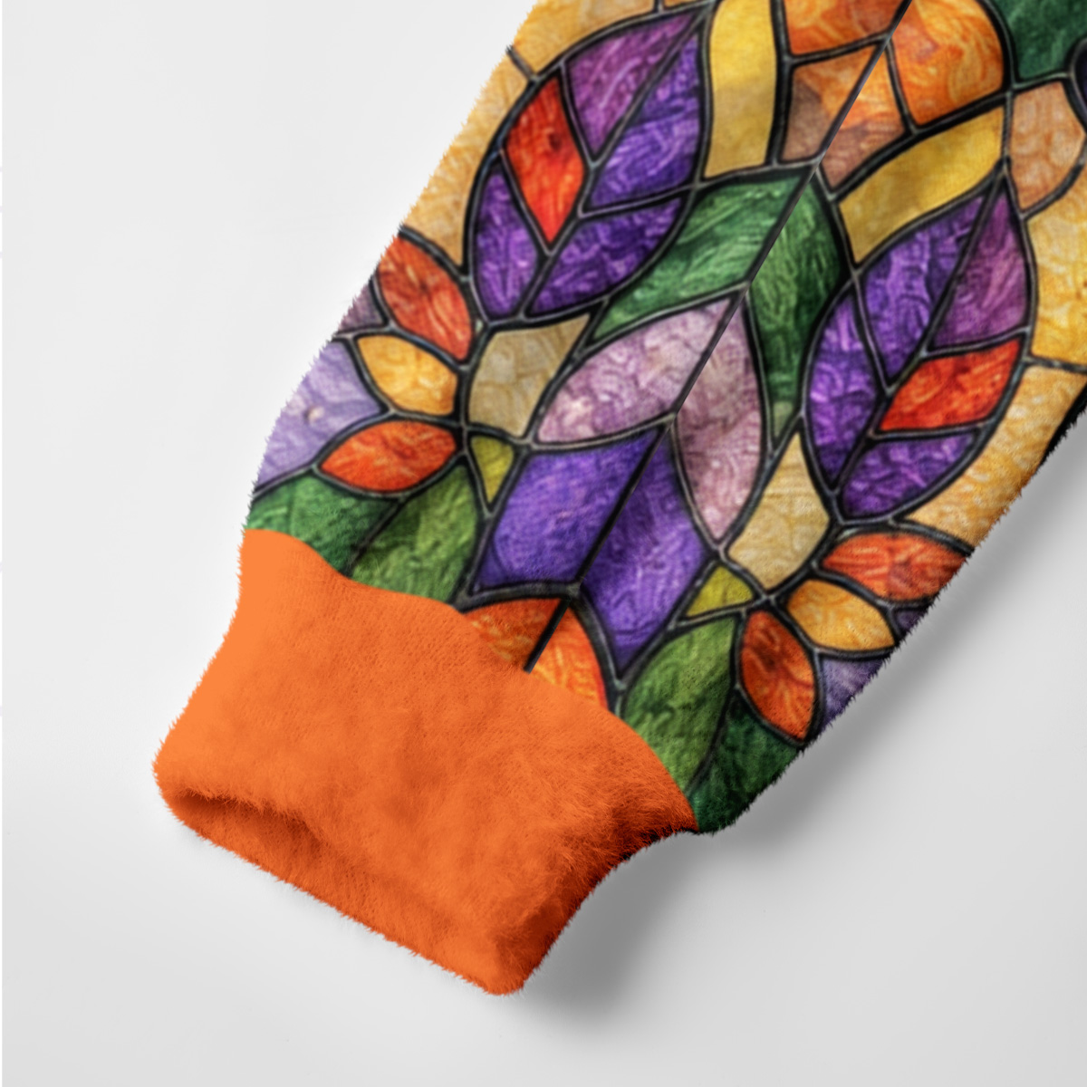 Purplehecate Jack-o'-Lantern Stained Glass Ugly Cardigan Sweaters
