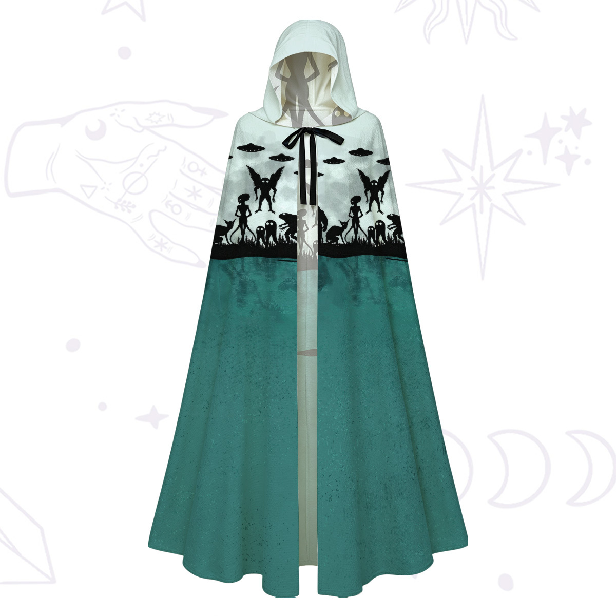 Purplehecate Alien Lake Monster Encounter Hooded Cloak