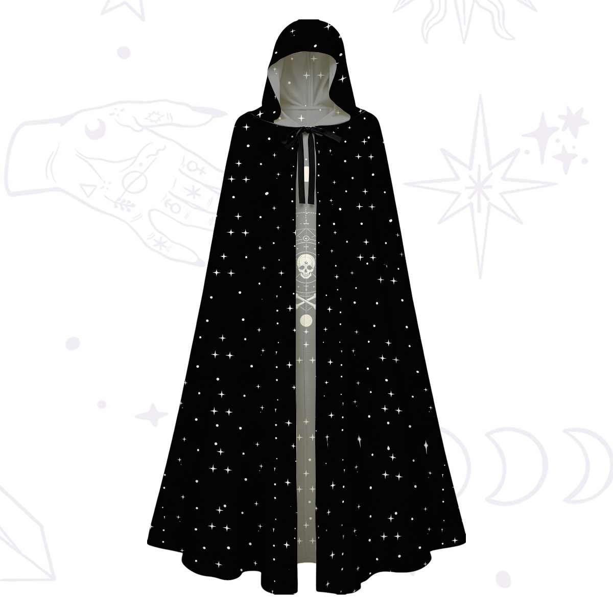 Purplehecate Coven of the Skull Moon Hooded Cloak