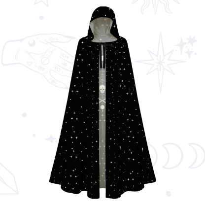 Purplehecate Coven of the Skull Moon Hooded Cloak