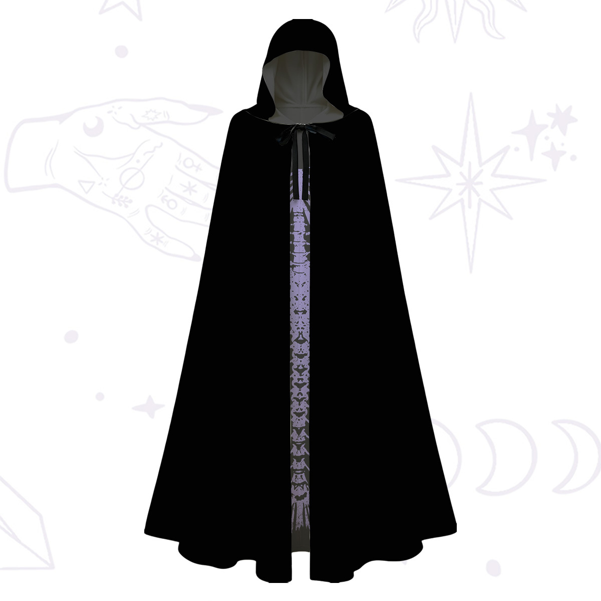 Purplehecate Mystic Mermaid Skeleton Hooded Cloak