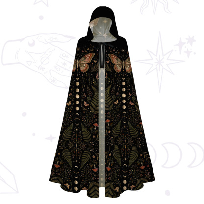 Purplehecate Moon Moth in the Enchanted Forest Hooded Cloak