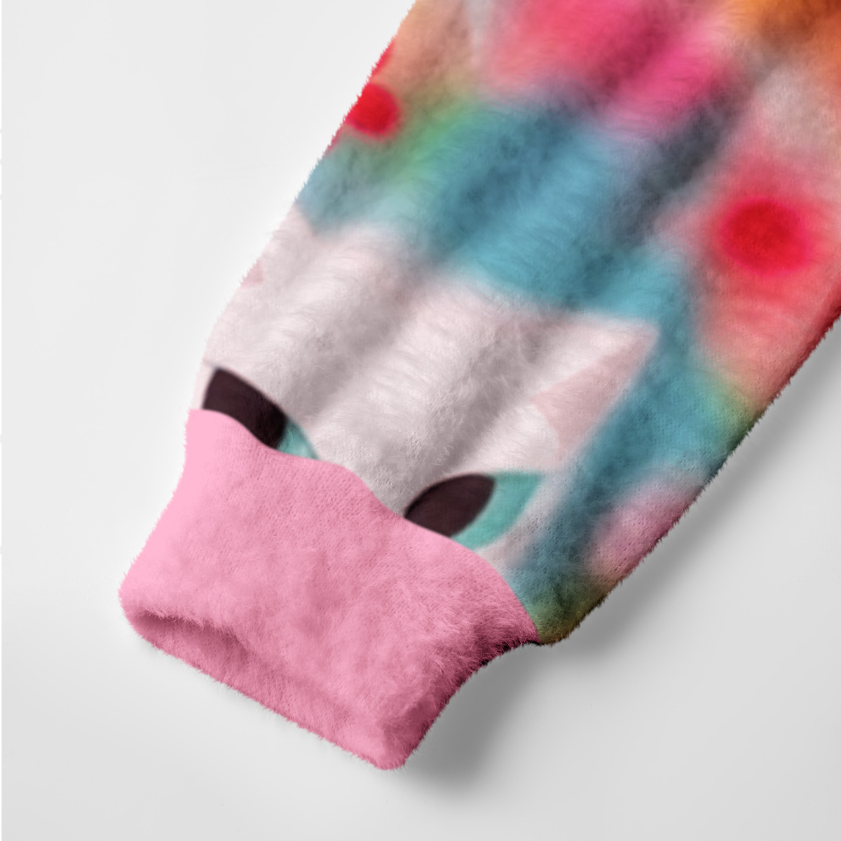 Purplehecate Color Splash Cat Ugly Cardigan Sweaters
