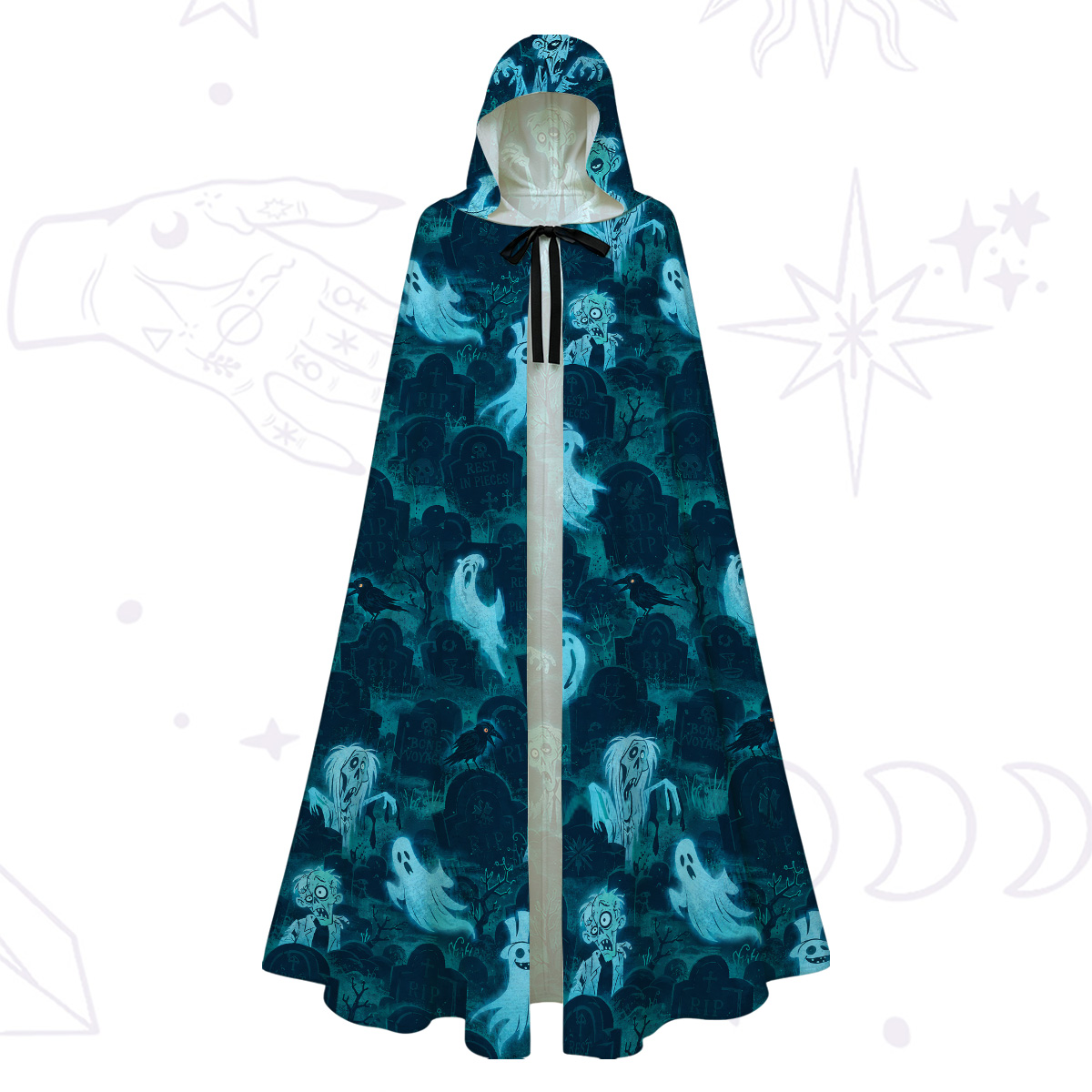 Purplehecate Haunted Graveyard Ghosts Hooded Cloak