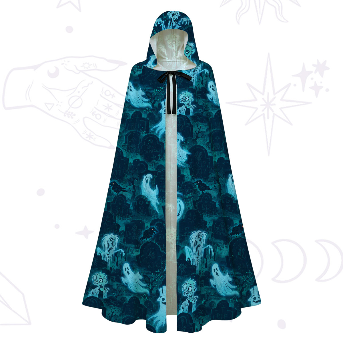 Purplehecate Haunted Graveyard Ghosts Hooded Cloak