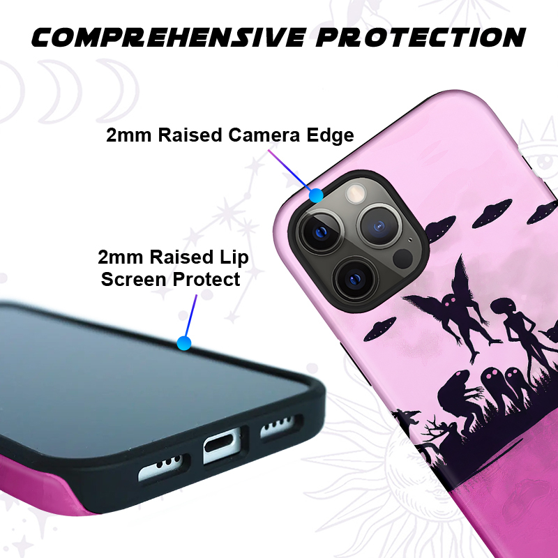 Purplehecate Alien Lake Monster Encounter Phone Case
