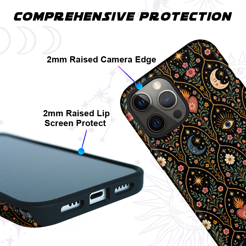 Purplehecate Mystic Sun Moon Hearts Phone Case
