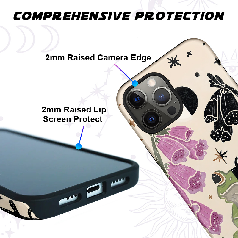 Purplehecate Dual-Tone Frog Garden Phone Case