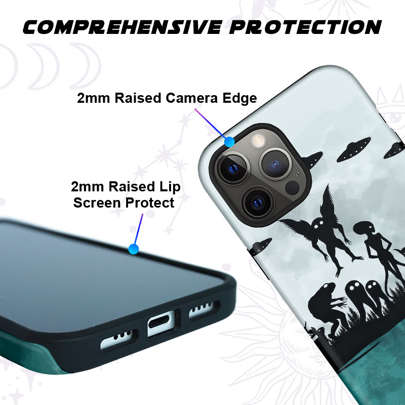 Purplehecate Alien Lake Monster Encounter Phone Case
