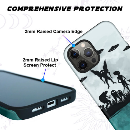 Purplehecate Alien Lake Monster Encounter Phone Case