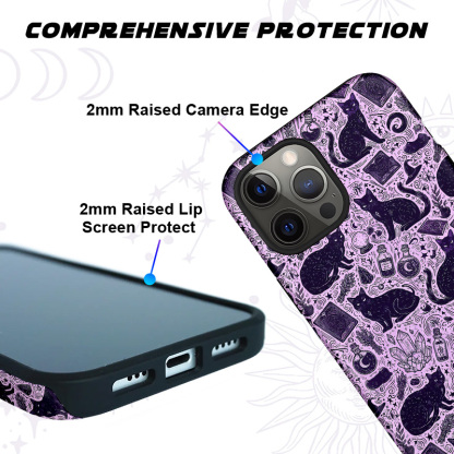 Purplehecate Midnight Black Cat Witch Potion Phone Case