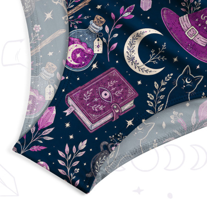 Purplehecate Witchcraft Spellbook One-Piece Swimsuit