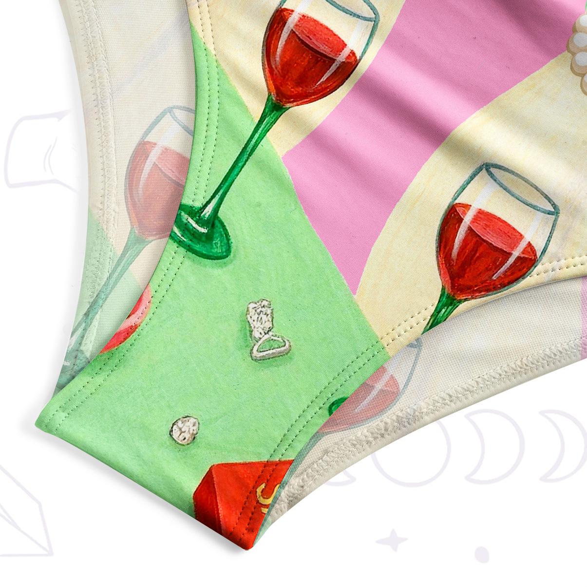 Purplehecate Tipsy Goose Wine Party One-Piece Swimsuit