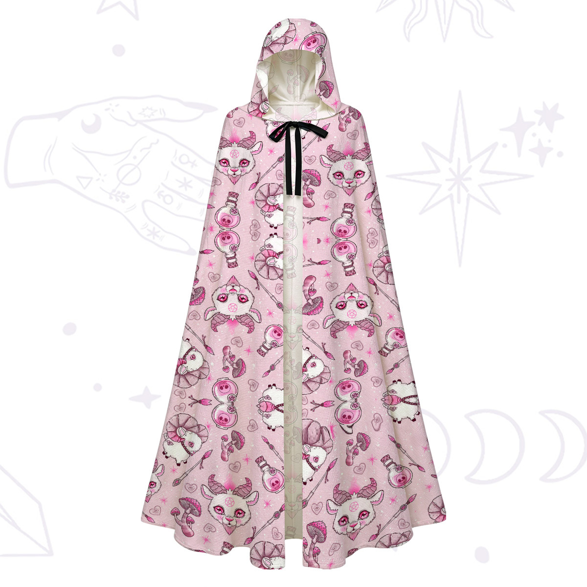 Purplehecate Pastel Occult Goat Hooded Cloak